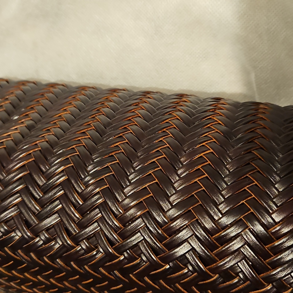 Nwt Split Leather Woven Bag - Picture 5 of 11
